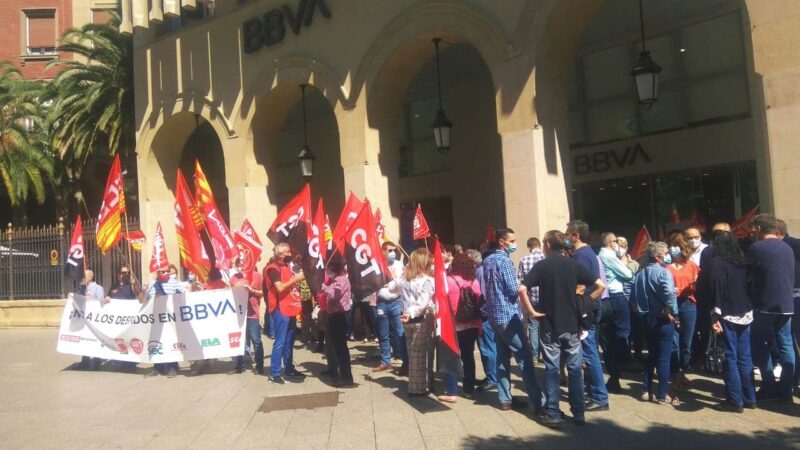 Éxito en la segunda jornada de huelga en BBVA