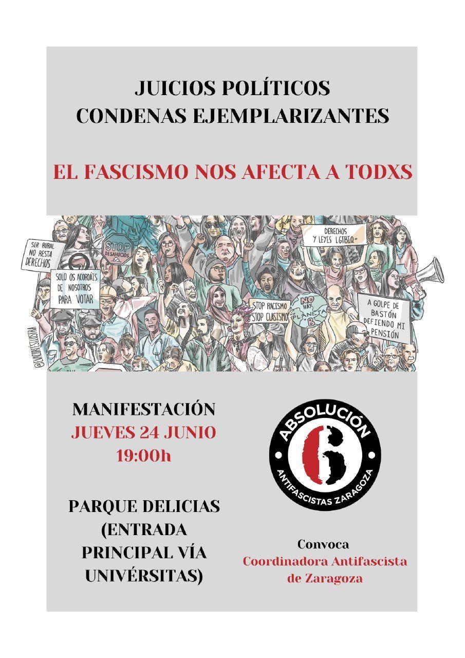 Manifestación Absolución 6 de Zaragoza