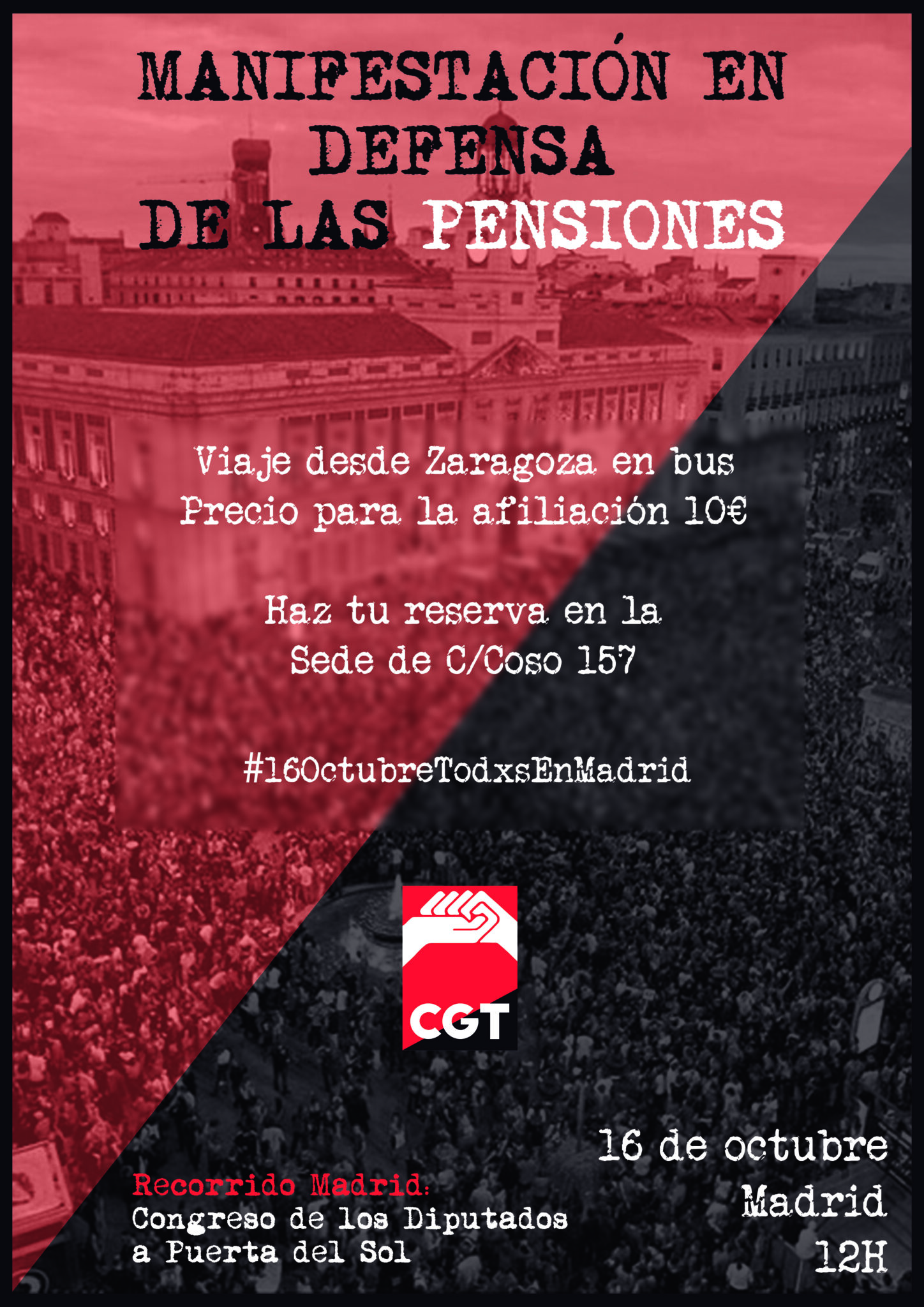 Manifestación en defensa de las Pensiones