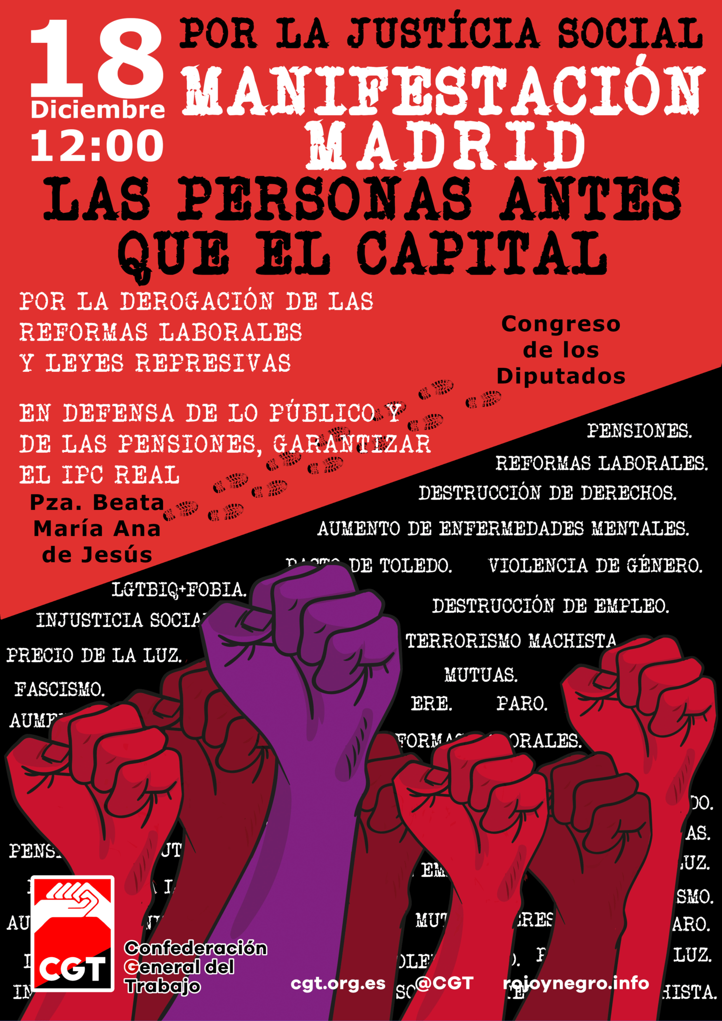 El 18 de diciembre, todas y todos a Madrid