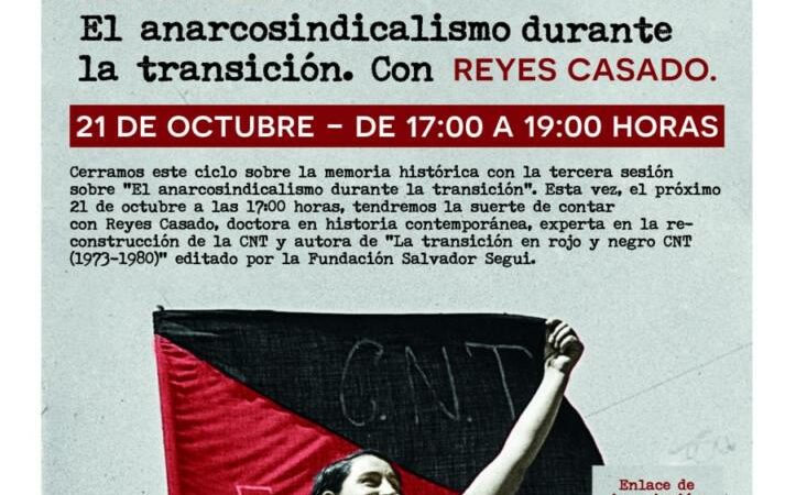 III Sesión Historia del Anarcosindicalismo en el Estado Español. “El anarcosindicalismo durante de la transición”
