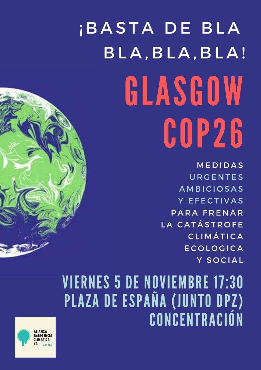 Concentración: La Alianza por la Emergencia Climática Aragón