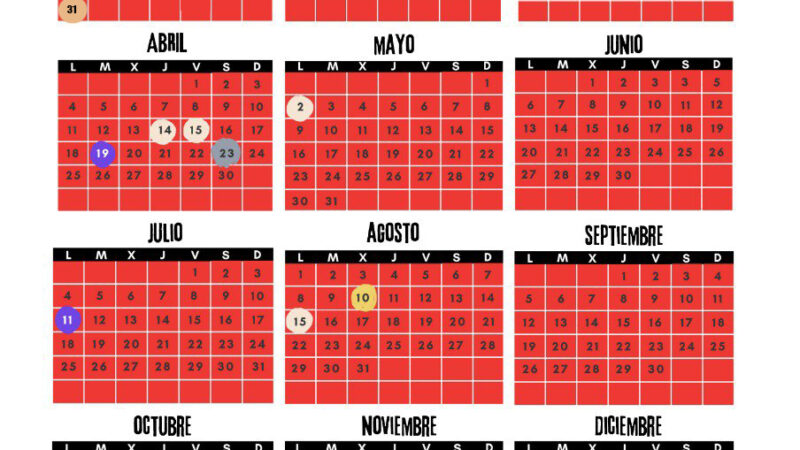 Calendario Aragón 2022