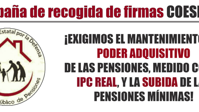 Campaña de firmas COESPE