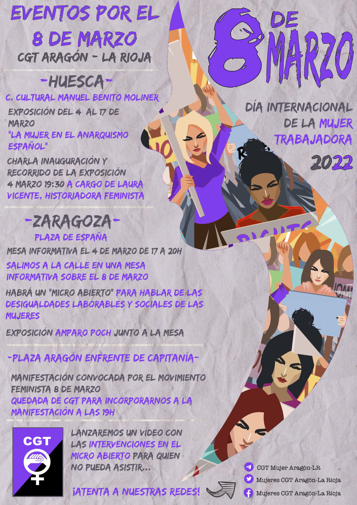 Eventos  por el 8 de Marzo CGT A-LR