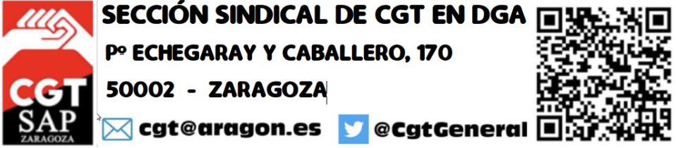 Campaña «Reclama tu plaza» de la Sección Sindical de CGT-DGA
