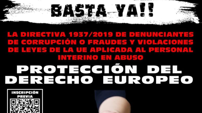 Temporales, nuevo camino jurídico en vía europea basado en directiva «Whistleblowers»