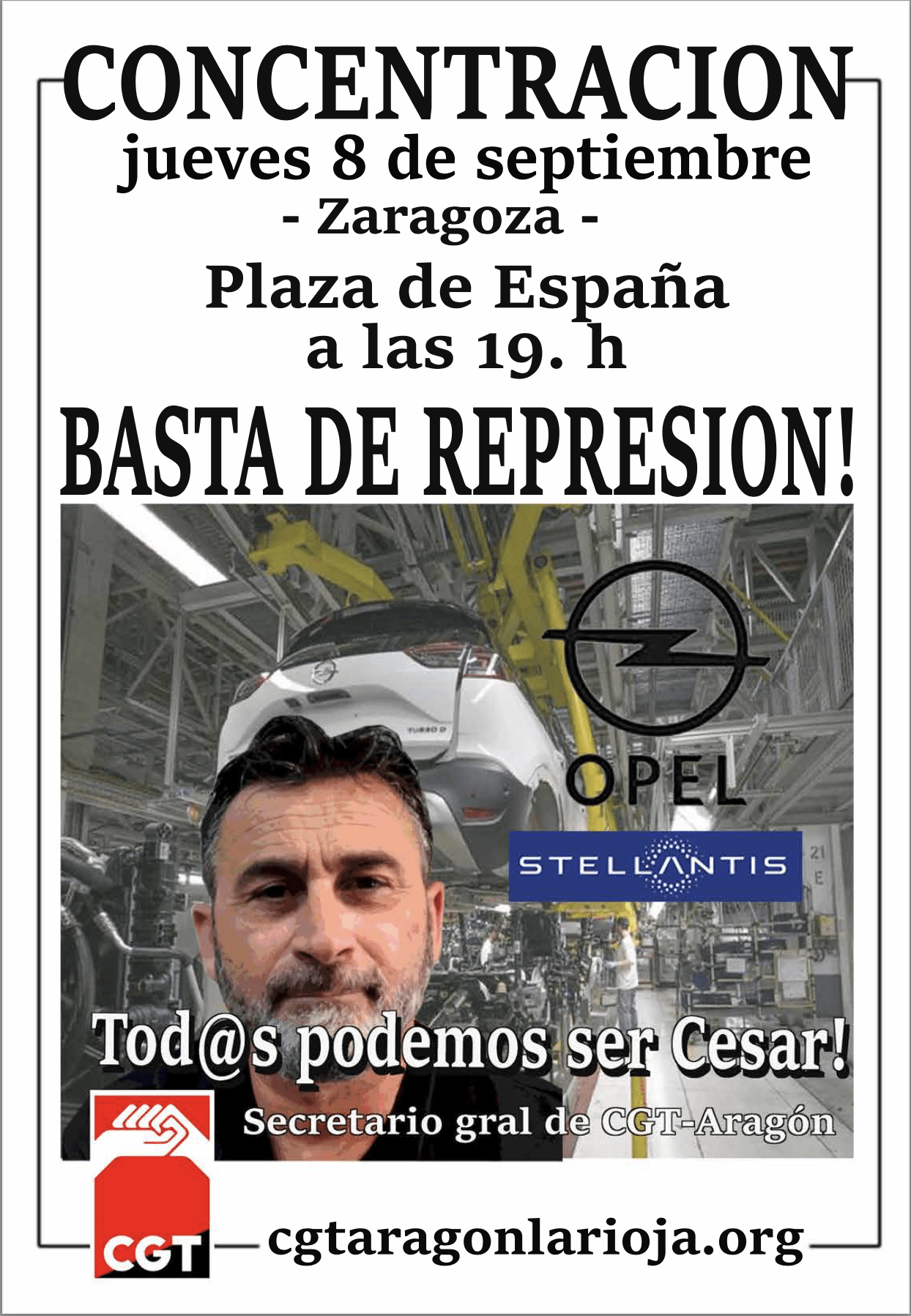 Concentración ¡Basta de Represión!