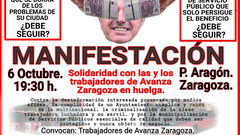 En apoyo a la huelga de las trabajadoras de Avanza