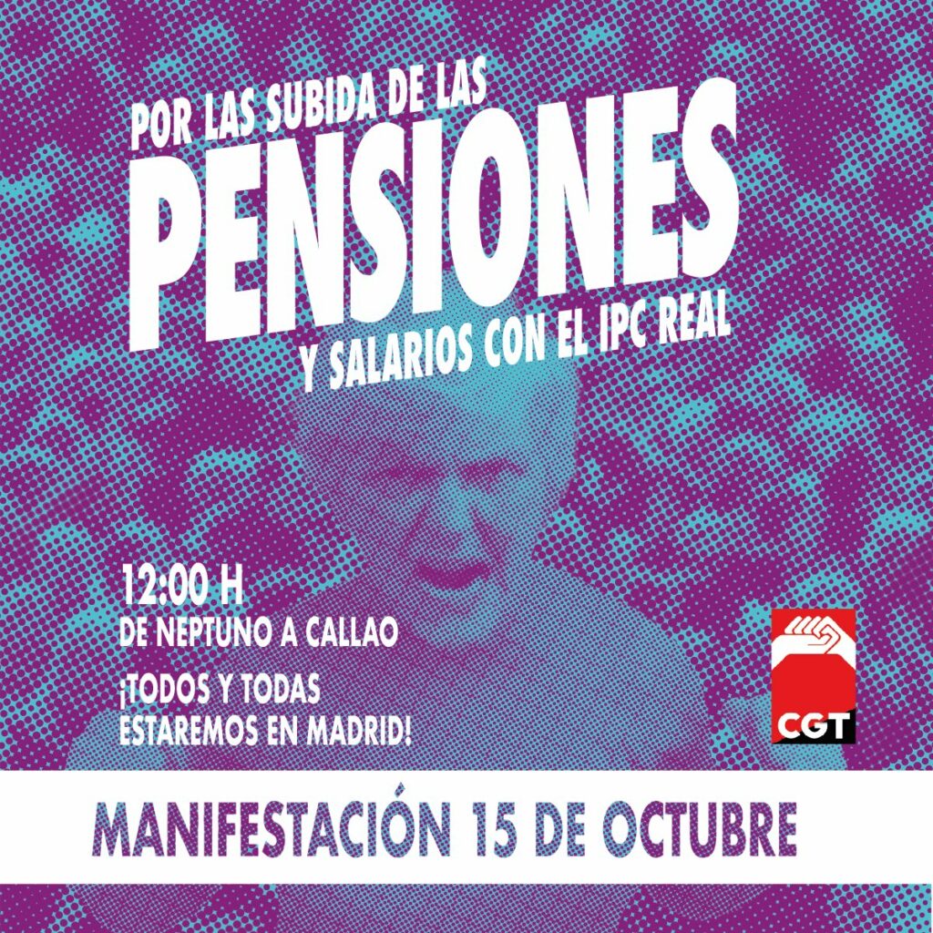 15 de octubre en defensa de pensiones y salarios dignos