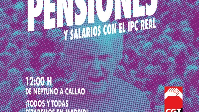 Por la recuperación del poder adquisitivo de pensiones y salarios