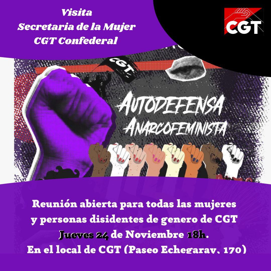 Reunión con la Secretaria de Mujer de CGT Confederal.