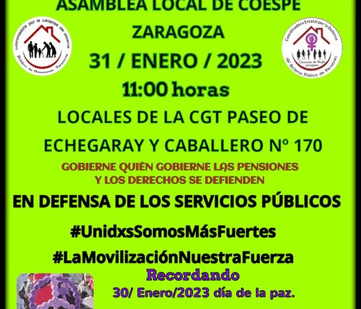 Asamblea COESPE Zaragoza