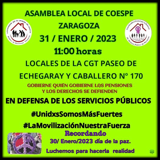 Asamblea COESPE Zaragoza