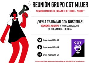 Reunión Grupo CGT Mujer @ Local CGT Aragón y la Rioja