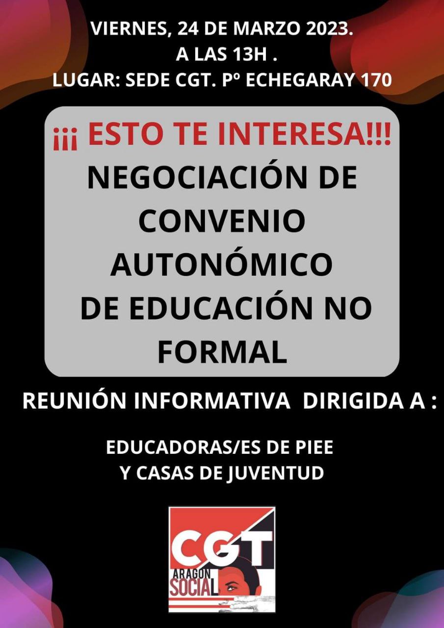 Reunión Informativa: Convenio Atonómico de Educación No Formal.