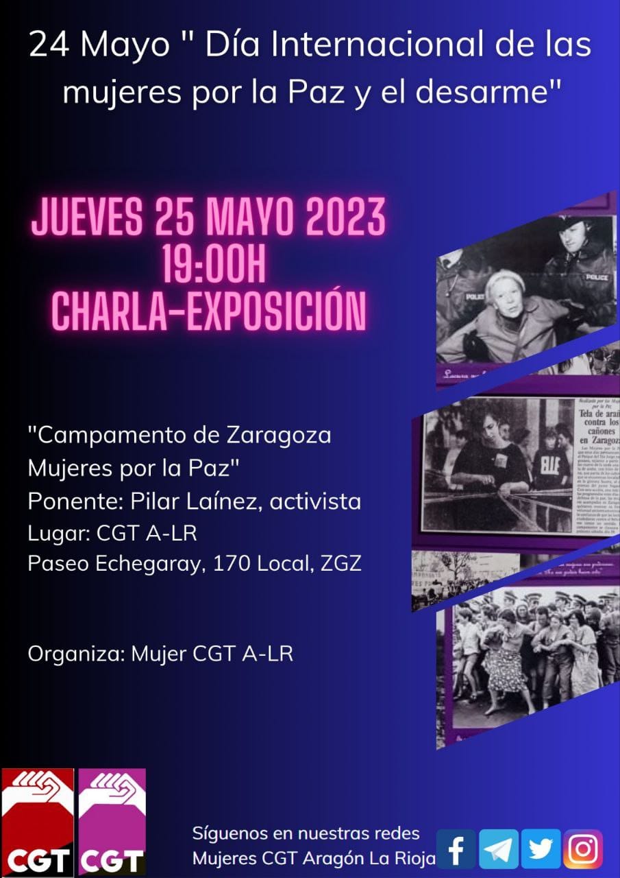 25 de Mayo Charla- Expo «Campamento Mujeres por la Paz»