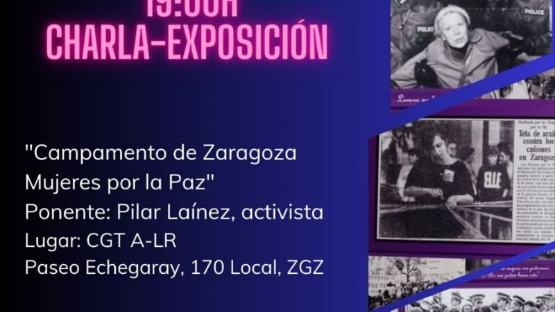 Charla- Exposición «Zaragoza mujeres por la paz”.