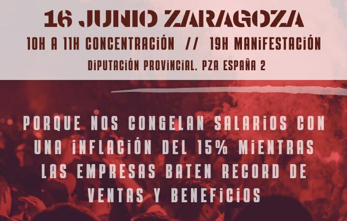 movilizaciones con motivo de la huelga convocada el viernes 16 de junio