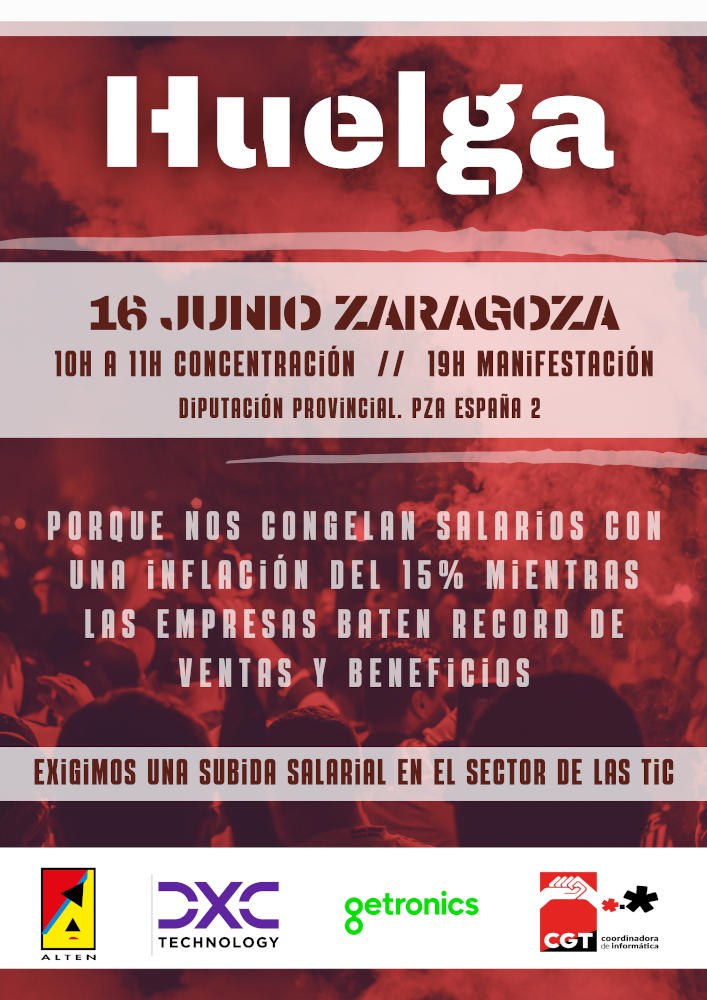 movilizaciones con motivo de la huelga convocada el viernes 16 de junio