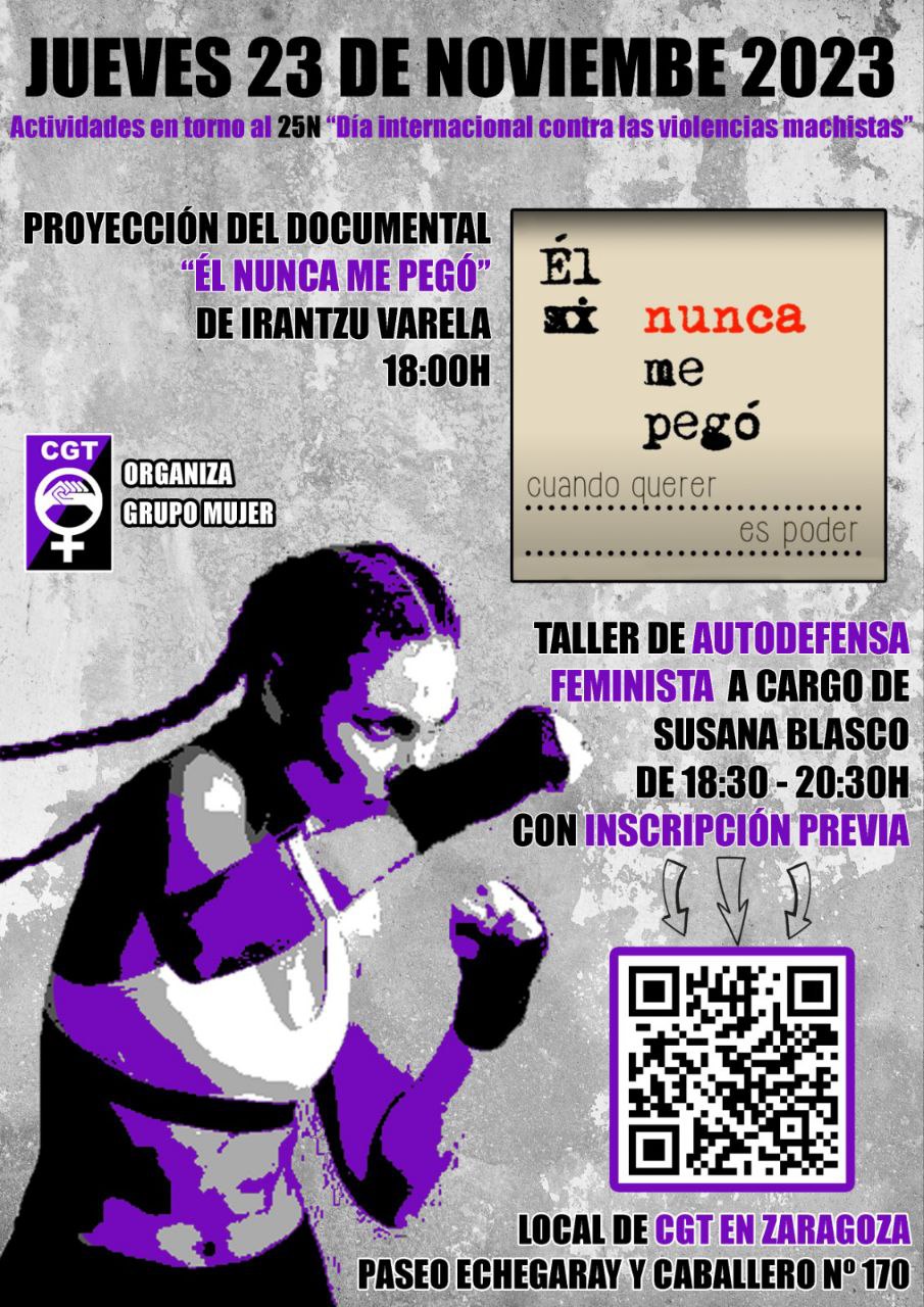 📢 Desde la Secretaría de la Mujer de CGT Aragón La Rioja, con motivo del 25N