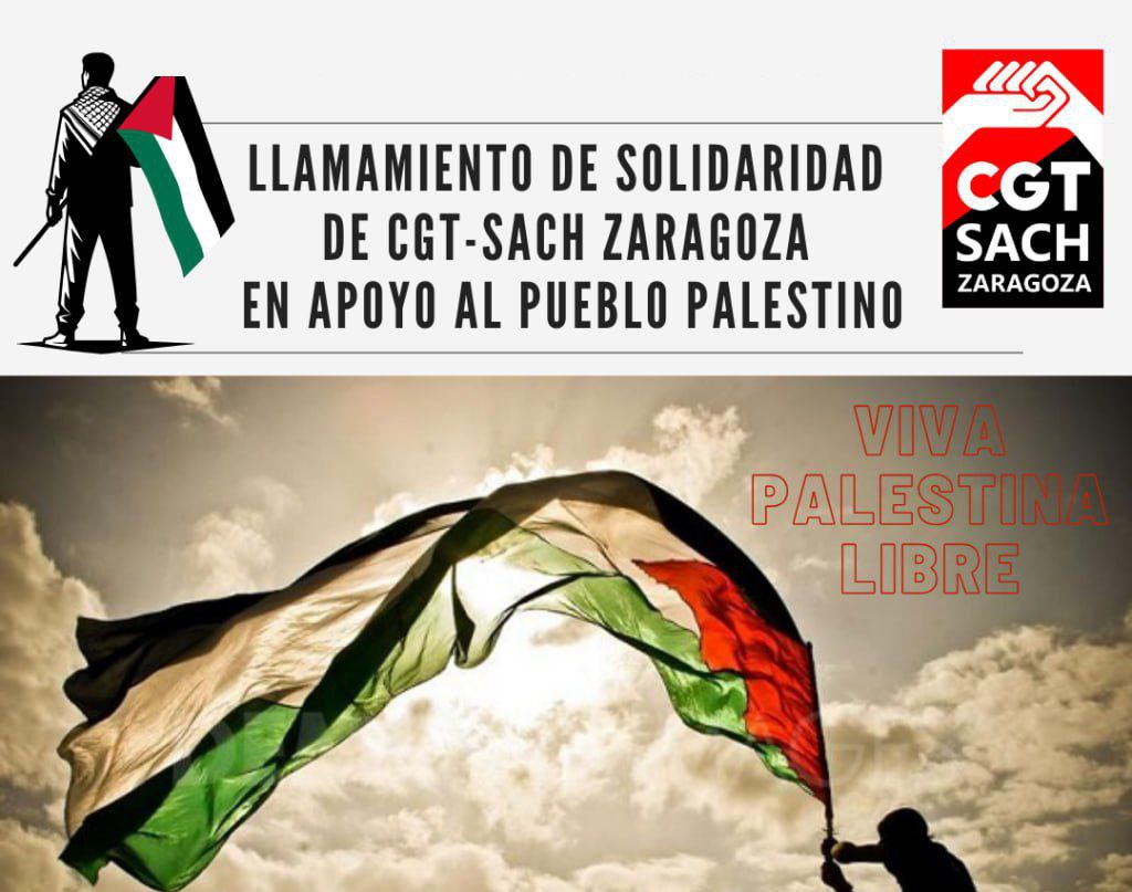 CGT-SACH Zaragoza en Apoyo al Pueblo Palestino