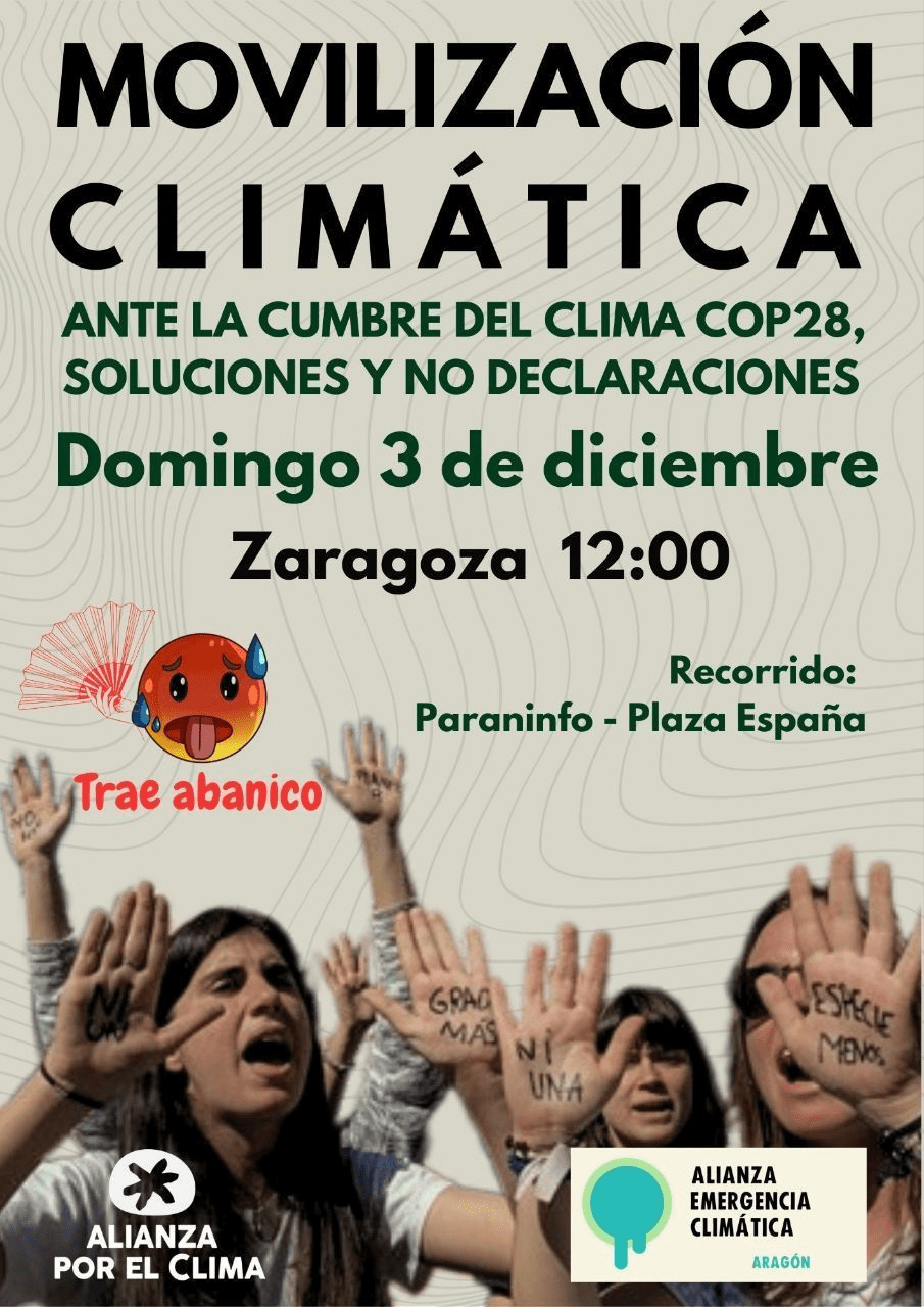 MOVILIZACIÓN CLIMÁTICA ANTE LA CUMBRE DEL CLIMA COP28, SOLUCIONES Y NO DECLARACIONES