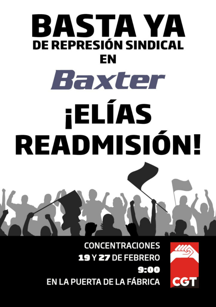 Carta de Elías, compañero despedido en Baxter (Sabiñanigo)