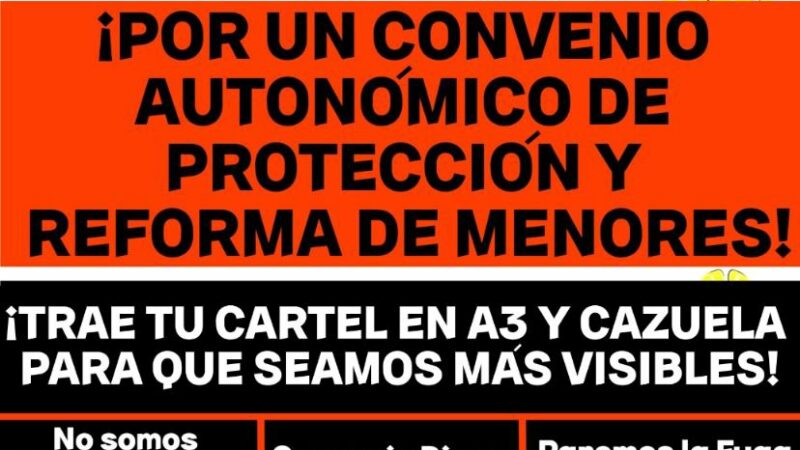 Plataforma por un Convenio para los trabajadores de prevención,reforma y protección de menores en Aragón.