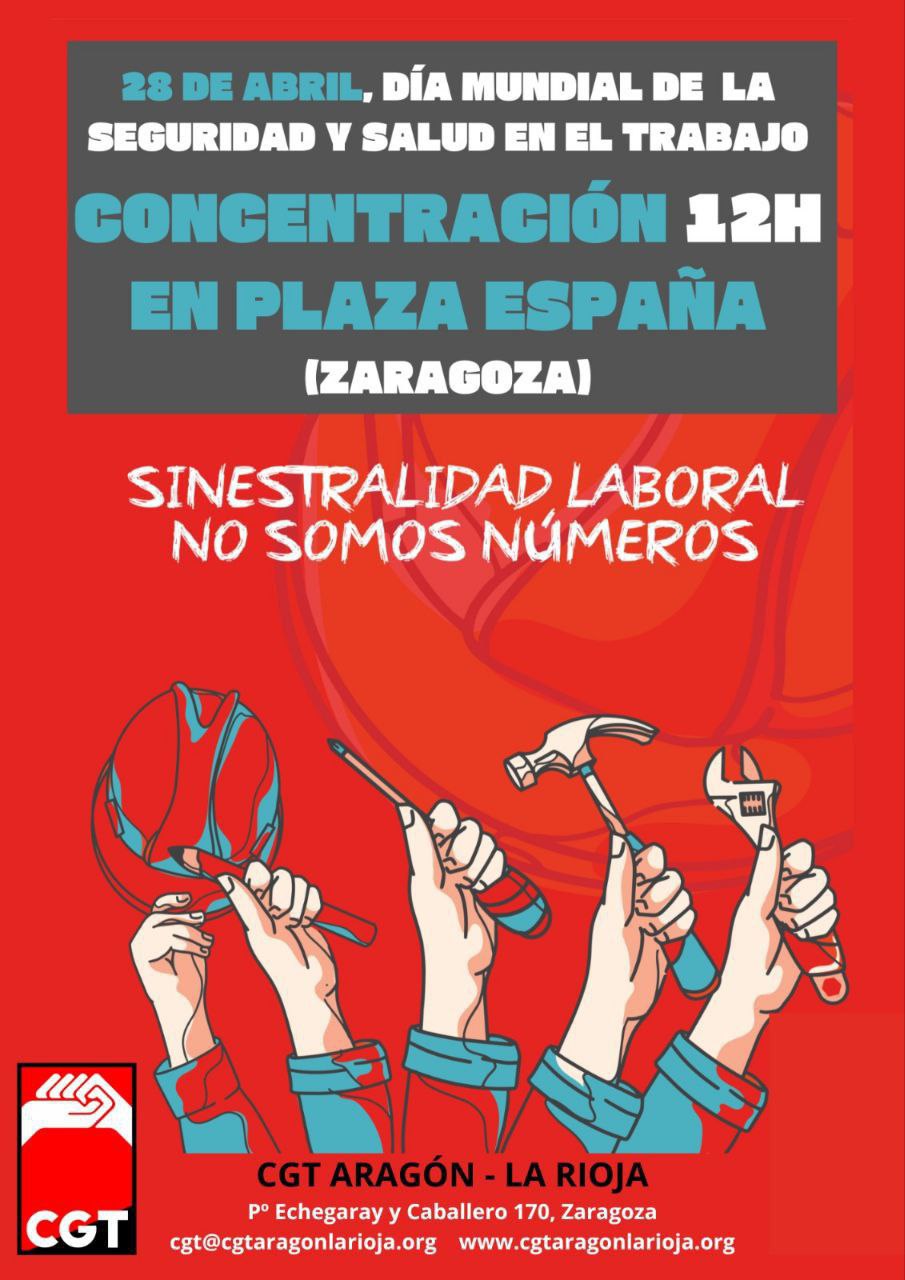 CONCENTRACIÓN: 28 de abril día mundial de la seguridad y la salud en el trabajo