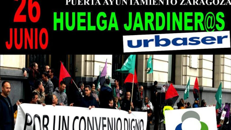 CGT muestra su total apoyo y solidaridad a las y los jardineros de Urbaser