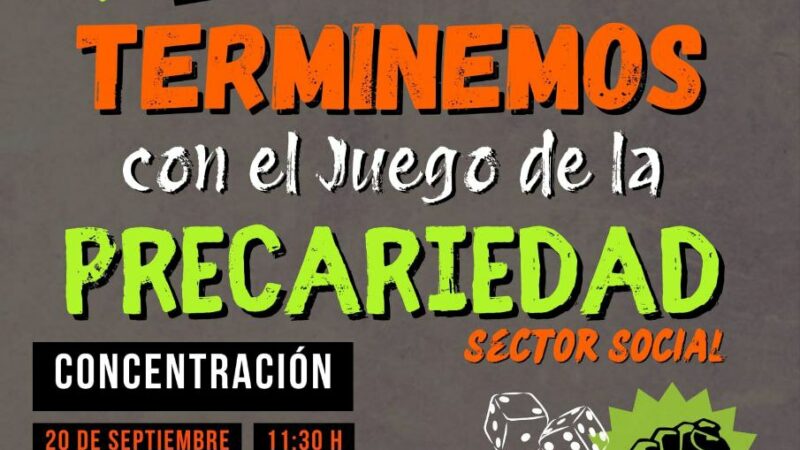 La Plataforma de Profesionales del Sector Social convoca movilizaciones en todo el Estado el 20 de septiembre