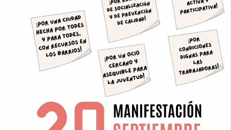 Convocatoria de huelga para apoyar la manifestación “NI CIERRES EN LAS CASAS NI RECORTES EN LOS PIEES”