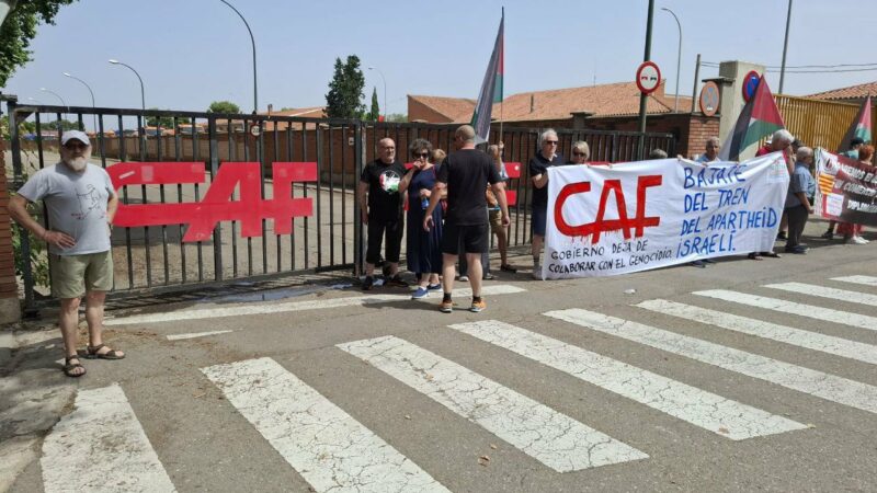 CAF entra en la lista de empresas que operan en territorio palestino ocupado