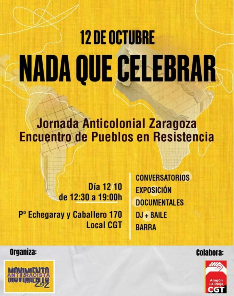 12-O Jornada anticolonial, nada que celebrar