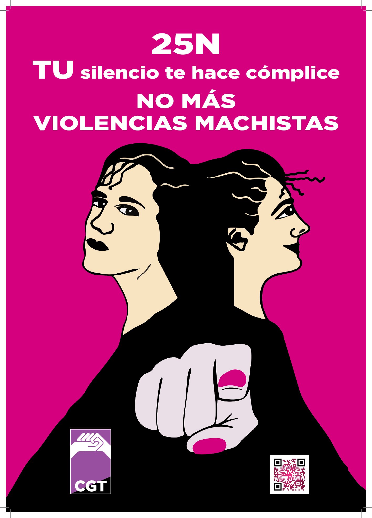 25N -Tu silencio te hace cómplice. No más violencias machistas