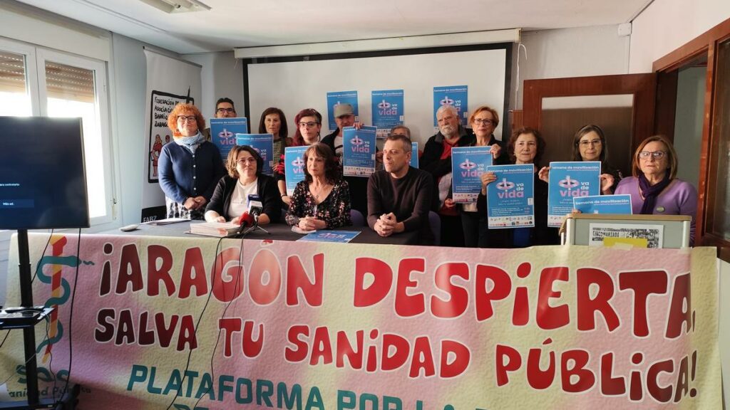 Movilizaciones en Aragón en defensa de una sanidad pública de calidad