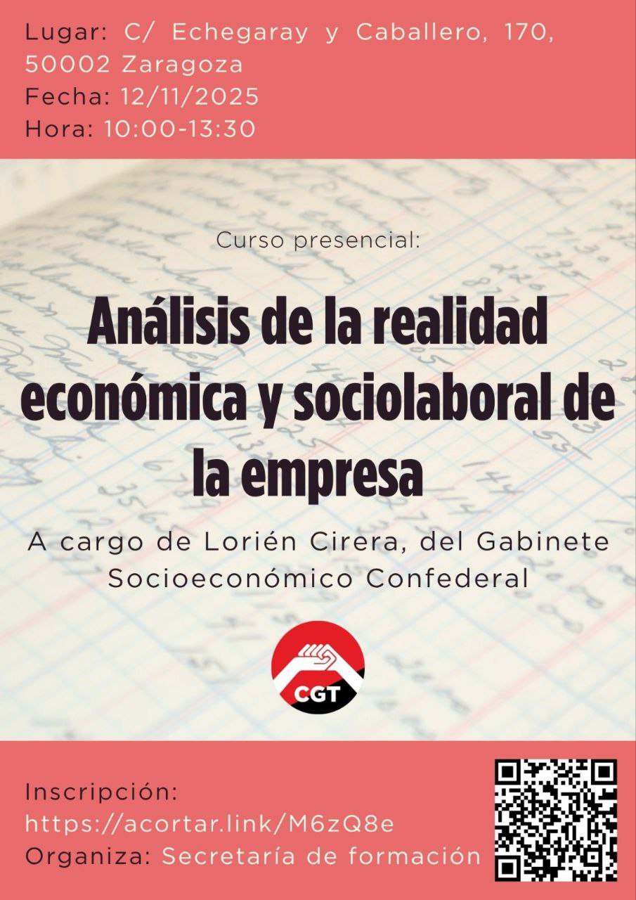 Curso: Análisis socioeconómico de Empresas a cargo del Gabinete Socioeconómico de CGT