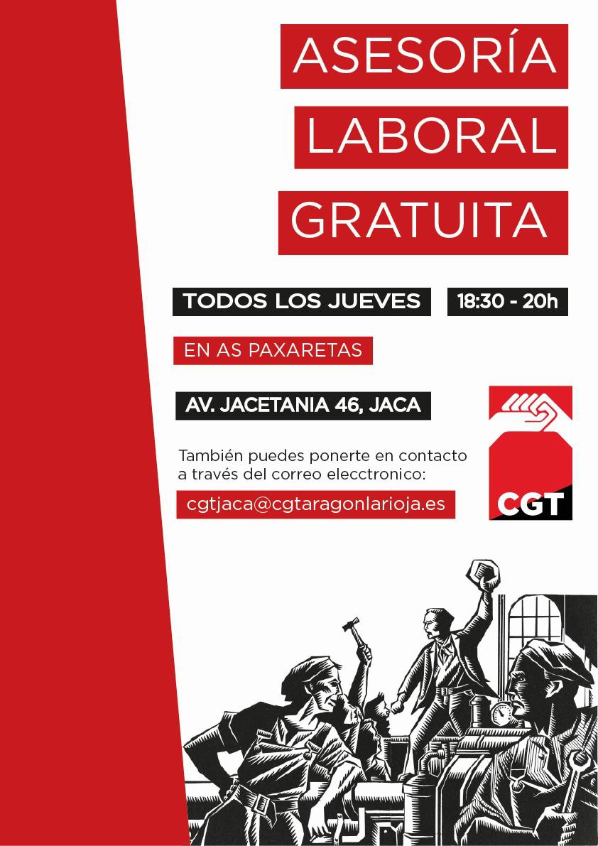 Asesoría laboral gratuita. CGT Jaca