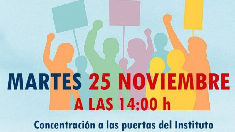 Concentración contra los maltratadores en las aulas