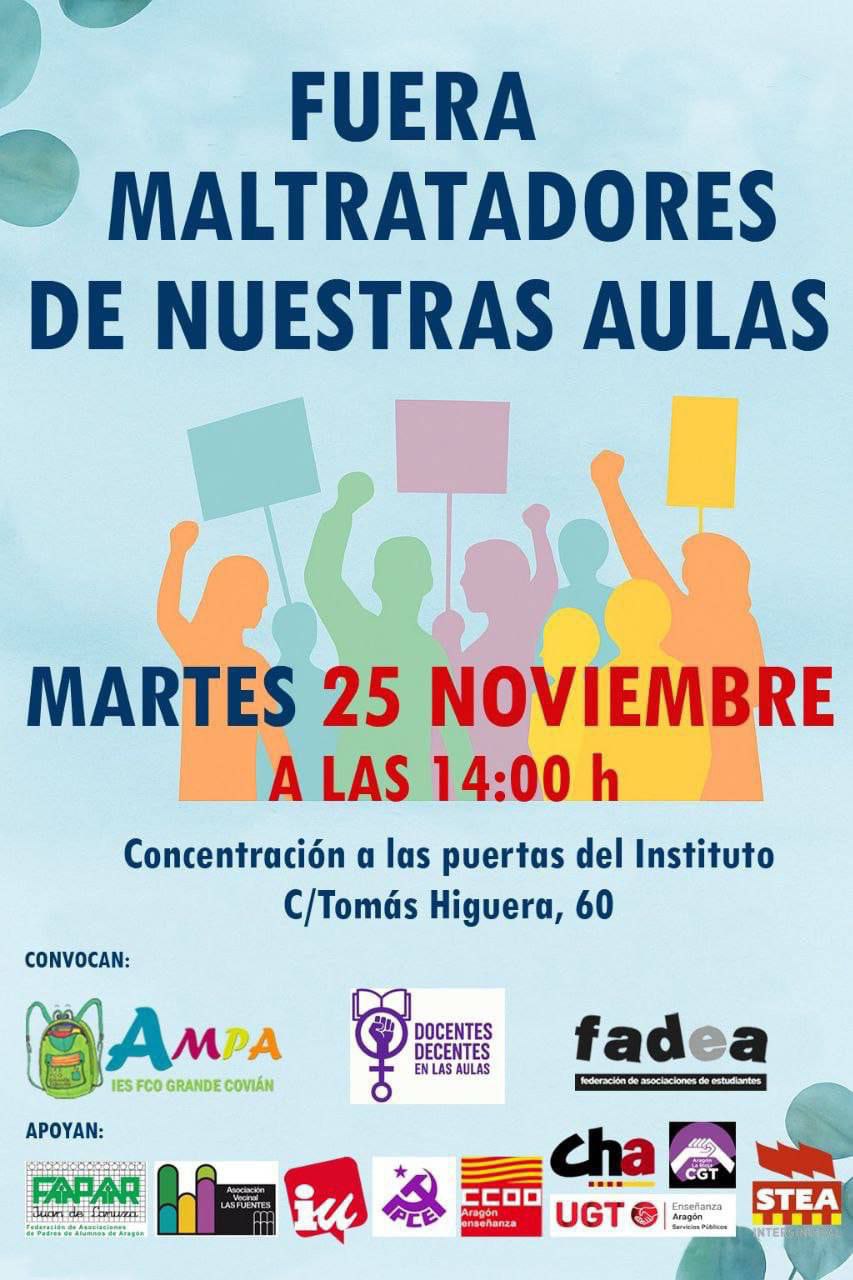 Concentración contra los maltratadores en las aulas