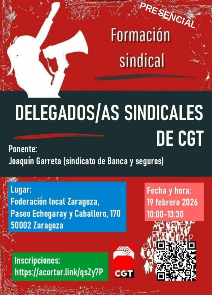 Convocatoria al Curso presencial de «Formación Sindical para Nuevas y Nuevos Delegados»