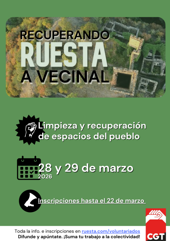 Convocatoria Recuperando Ruesta a vecinal abril 2026