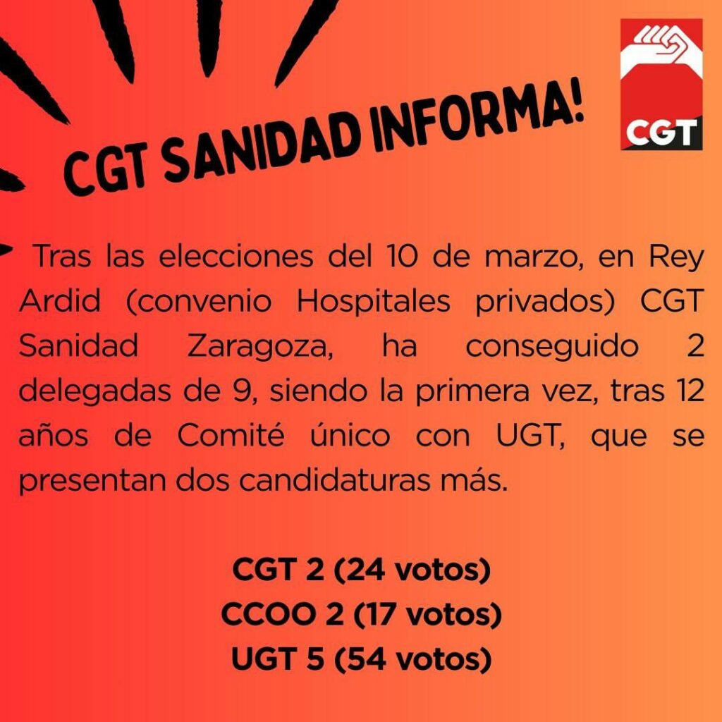 CGT entra en el Comité de Rey Ardid
