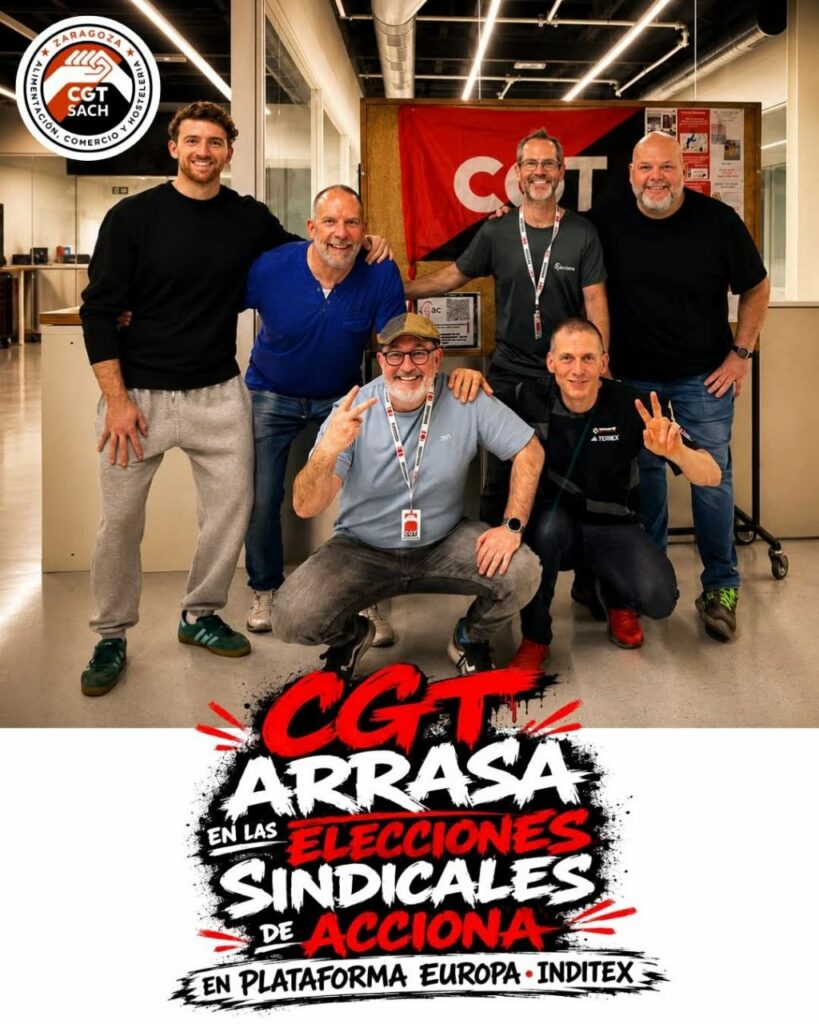 CGT arrasa en las elecciones sindicales de Acciona