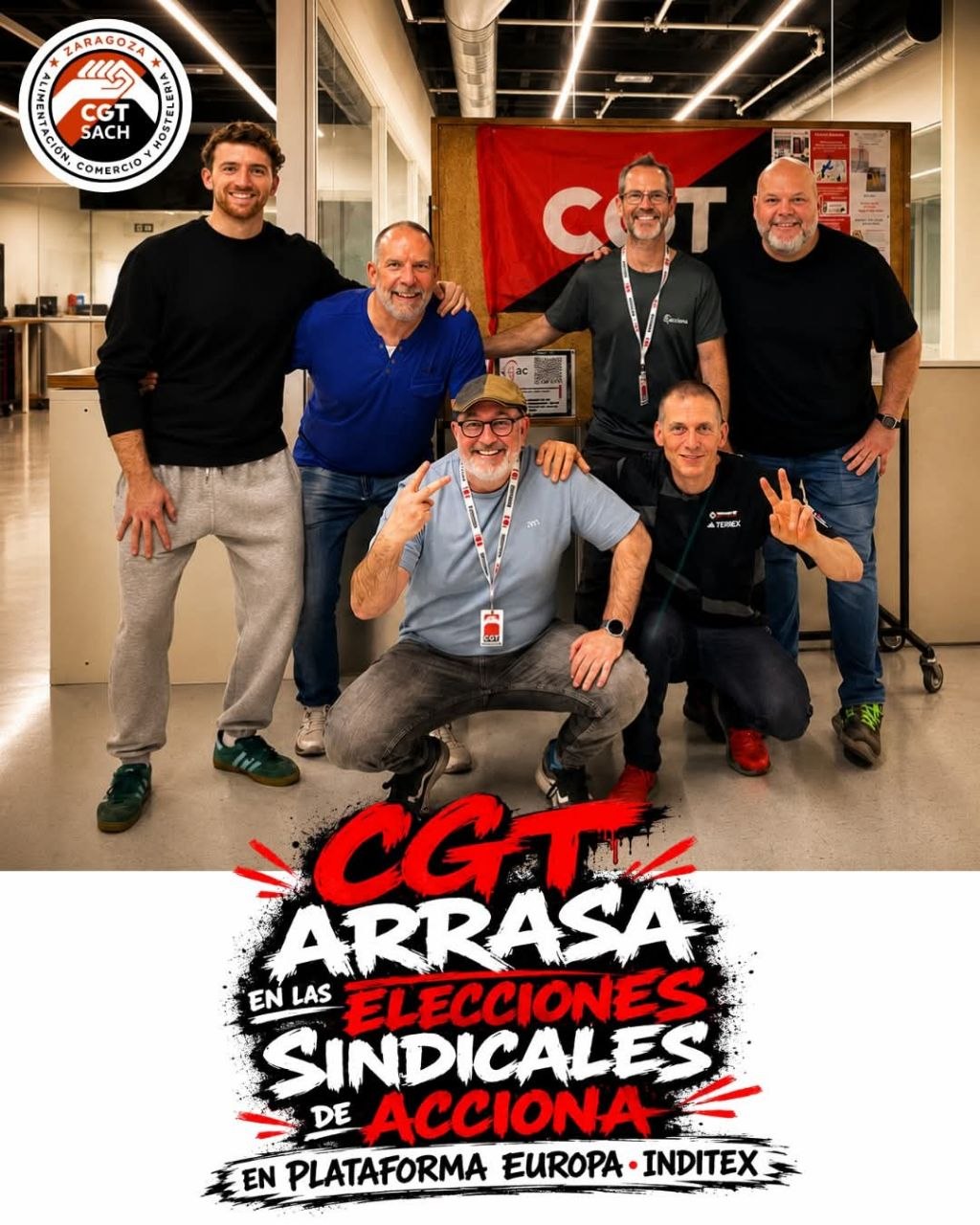 CGT arrasa en las elecciones sindicales de Acciona